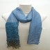 Designer Half Net Diamond Stole- Sky Blue